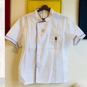 New Chef’s Jacket SizeM short sleeves,Red accents